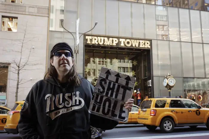 Trump Tower protester